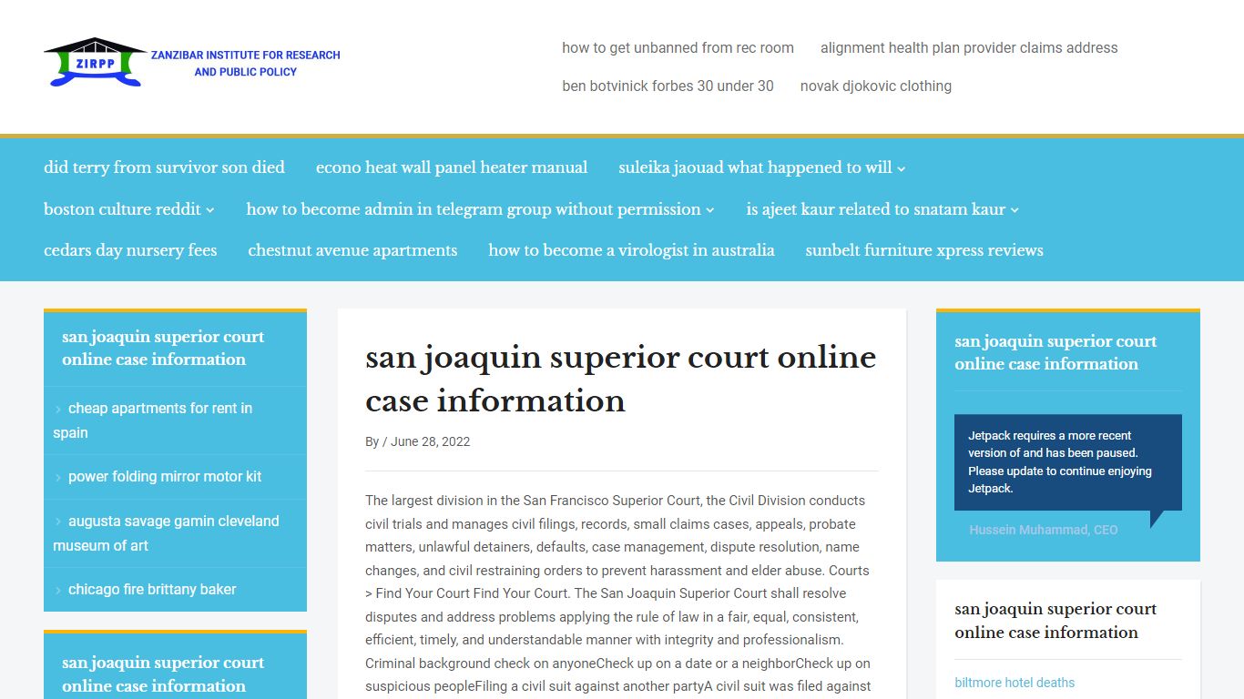 san joaquin superior court online case information